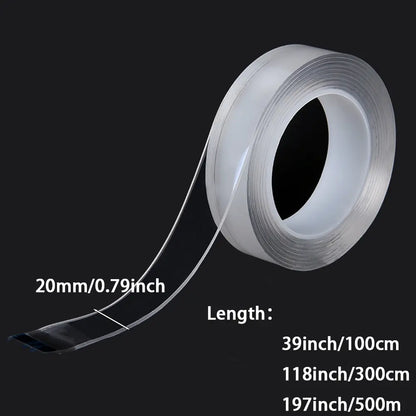 Double-Sided Waterproof Tape, 1 Roll Durable Double Sided Reusable Waterproof Double-Sided Tape, Adhesive Tape for Office Home Kitchen Dormitory Daily, Strong Adhesive Waterproof
