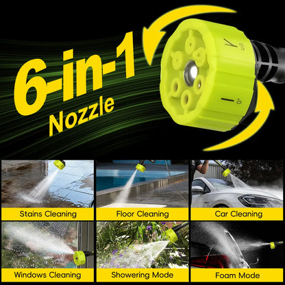 SEESE Cordless Pressure Washer with Single Port Charger Base - Portable Cleaning Solution for Vehicles, Home, and Garden Use