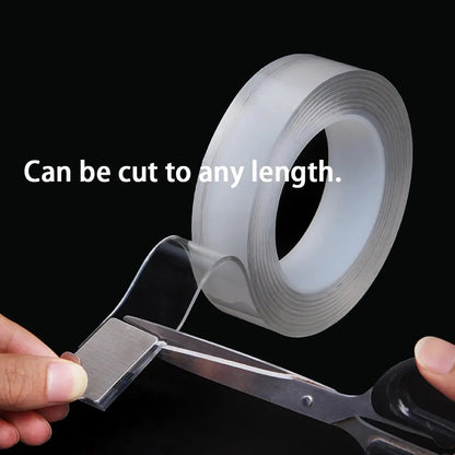 Double-Sided Waterproof Tape, 1 Roll Durable Double Sided Reusable Waterproof Double-Sided Tape, Adhesive Tape for Office Home Kitchen Dormitory Daily, Strong Adhesive Waterproof